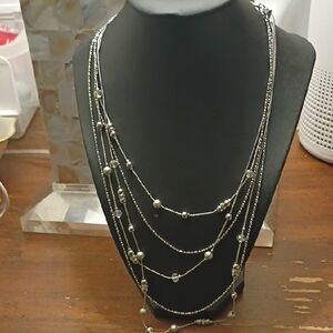 NY Collection Multi-Strand Silver Necklace